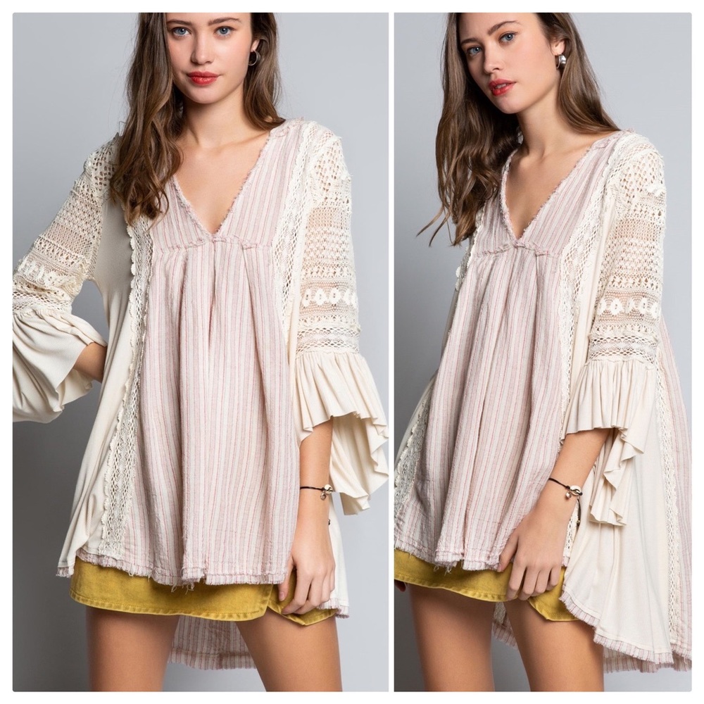 POL Casablanca Eye Catcher Linen Tunic Top - Picture 8 of 11